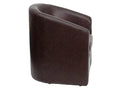 Brown Leather Barrel-Shaped Guest Chair V2475