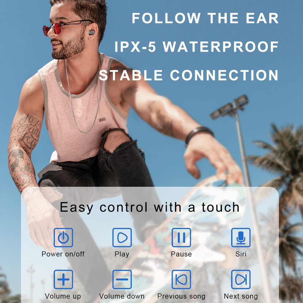 True Wireless Earbuds with Charging Case IPX5 Waterproof A62101