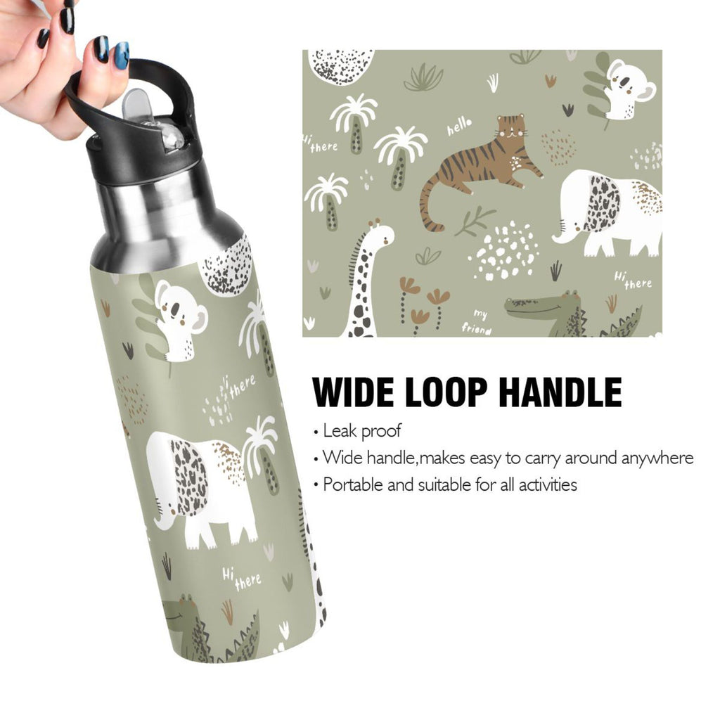 Green Vacuum Insulated Stainless Steel Water Bottle 20 OZ W98917