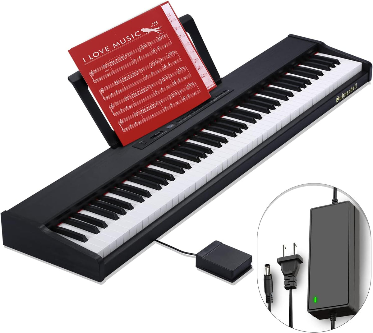 88 Key Semi-Weighted Portable Digital Piano with Sustain Pedal G157040