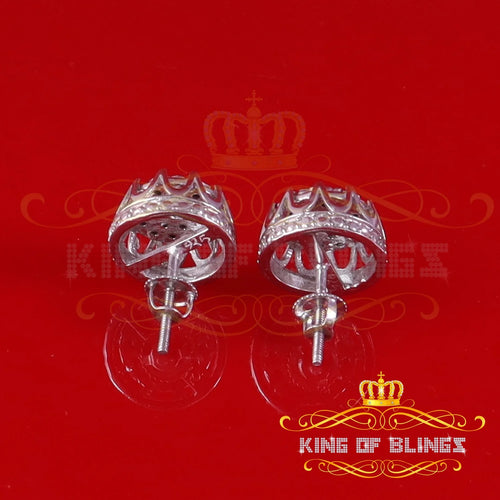0.07ct Diamond 925 Sterling Silver Stud Round Earrings Q140