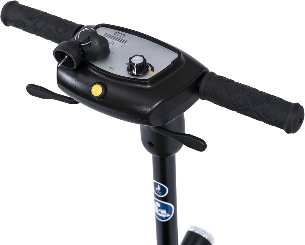 Black 4 Wheel Mobility Scooter with Arm Rests and Basket W393