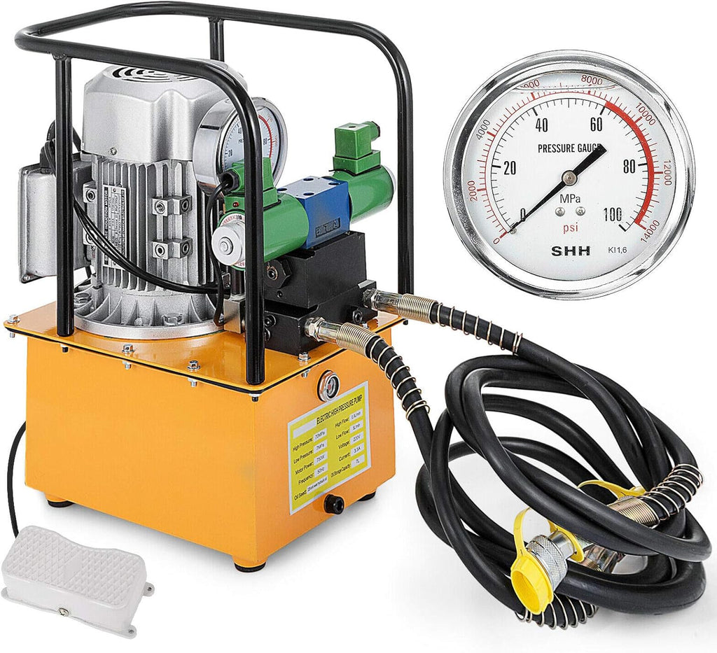 Hydraulic Electric Pump 750W Double Acting 110V 7L Solenoid Pedal Hydraulic Power Pack W473634