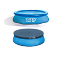 Inflatable Round Swimming Pool with Pool Debris Cover Tarp X23234