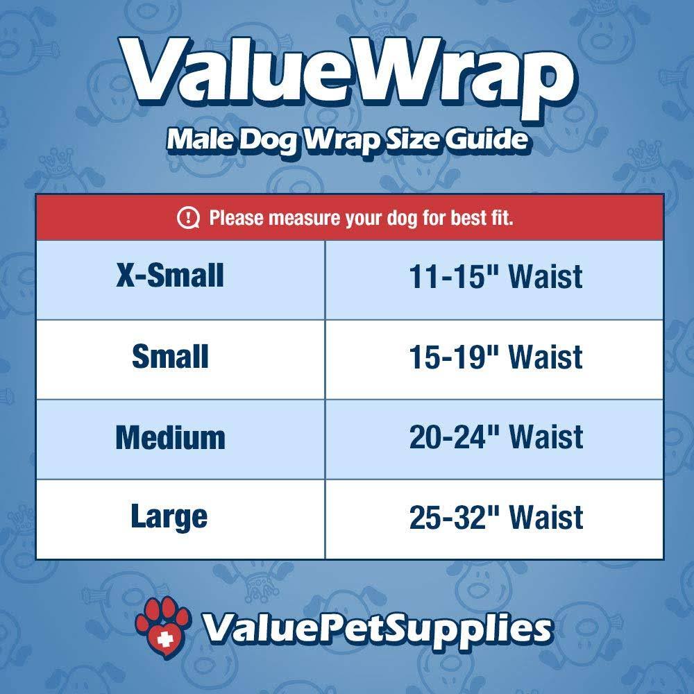Disposable Male Dog Diapers, 1-Tab Small, 288 Count H243463