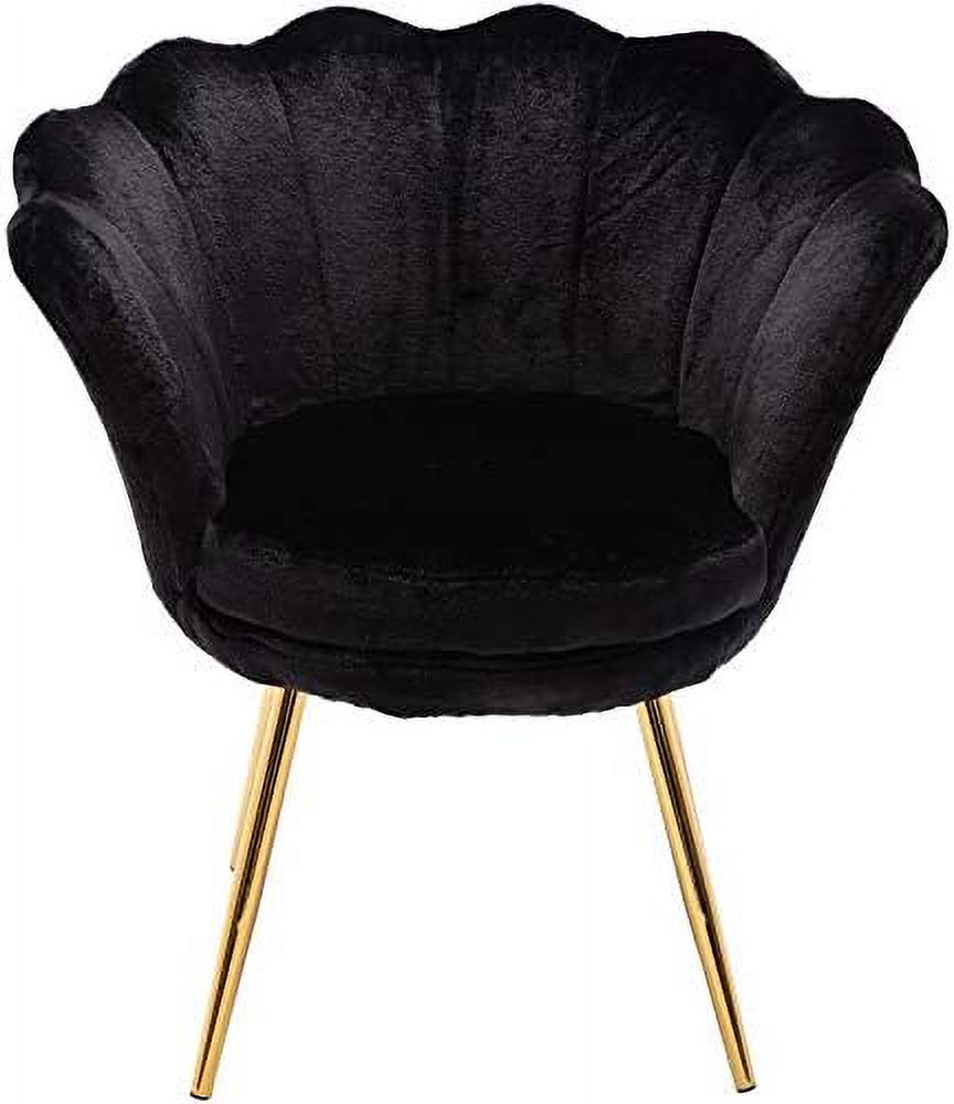 Dusty Pink Velvet Scalloped Accent Chair S7818