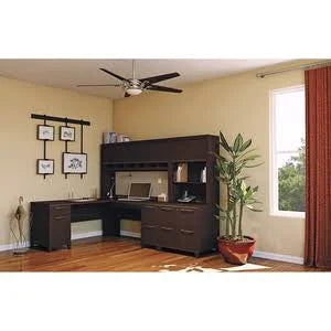 72w Double Pedestal Desk Mocha Cherry W6716