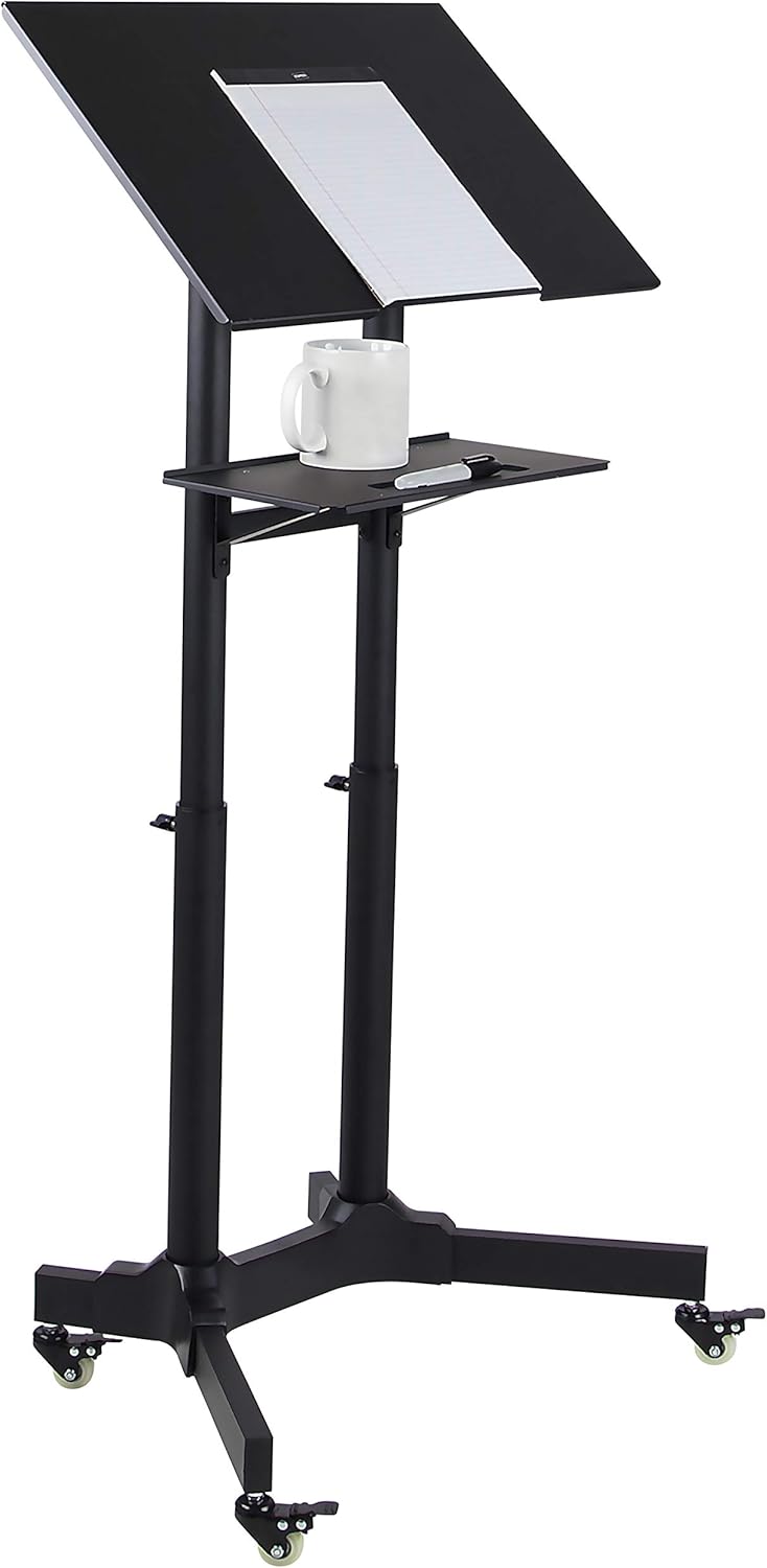 Mobile Standing Height Desk with Caster Wheels U292