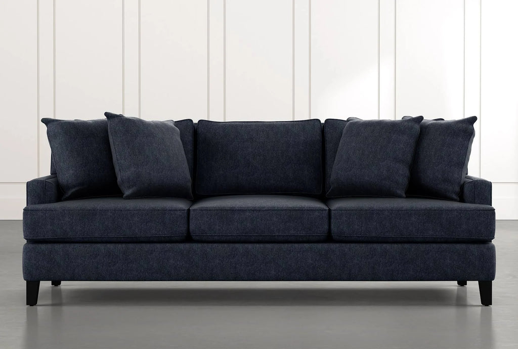 Navy Blue Fabric Sofa U3994