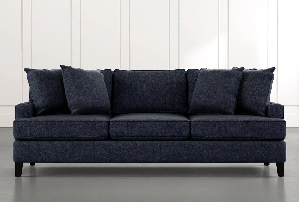 Navy Blue Fabric Sofa U3994
