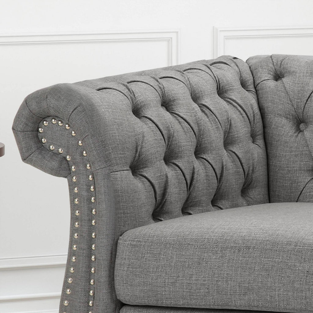 Dark Gray Velvet Club Chair C4521