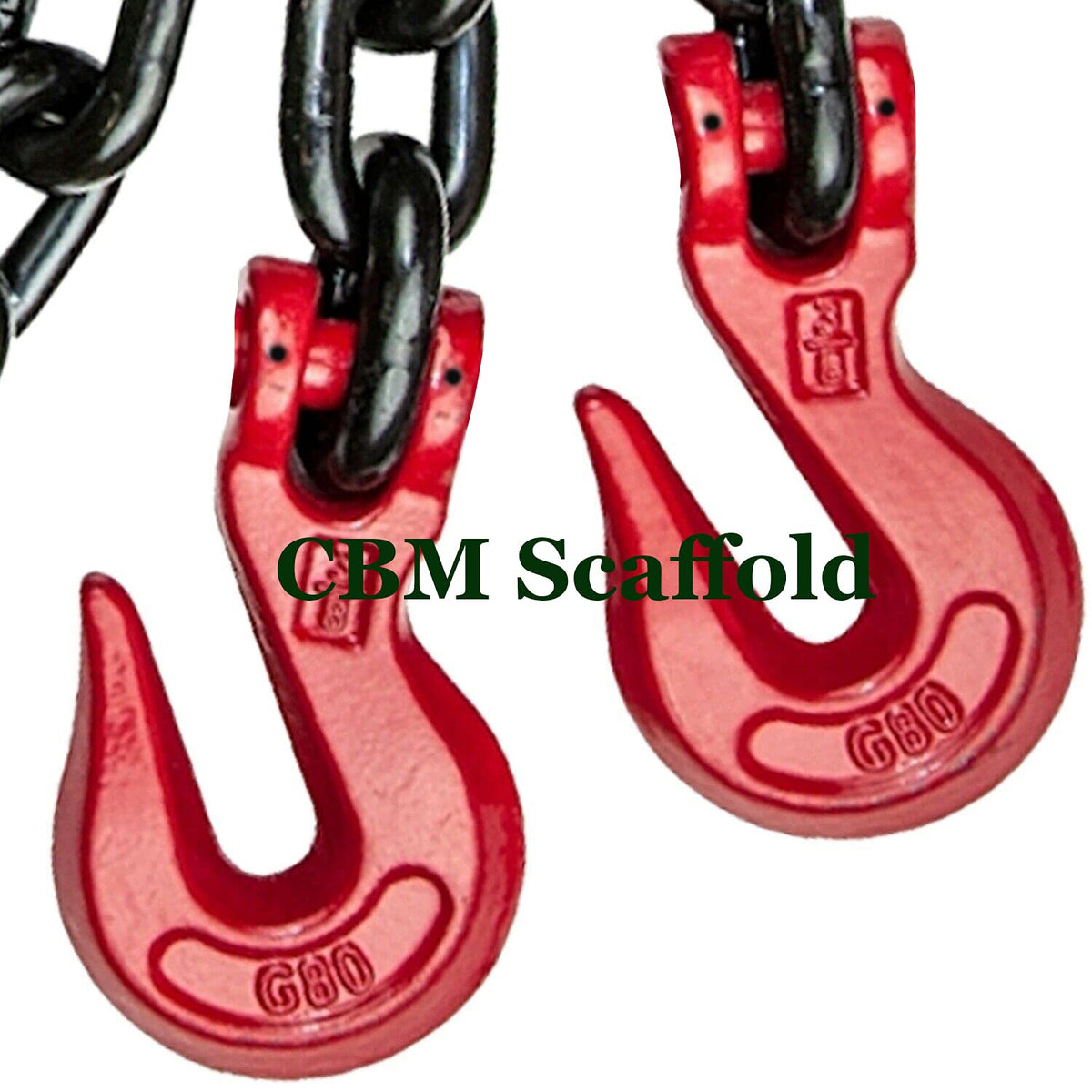 Grade 80 Black Binder Safety Chain with Grab Hooks, 3/8 x 20', 7100 lbs U3740