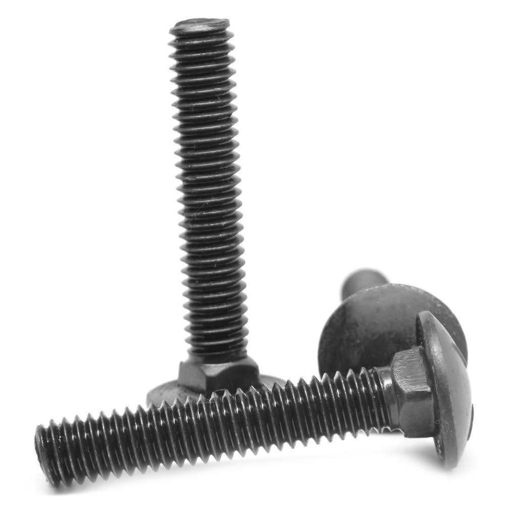 3/8x22-16 x 2 3/4x22 Coarse Thread Grade 5 Carriage Bolt Medium Carbon Steel Black Oxide Pk 500 E477