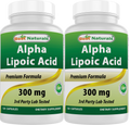 2 Pack Alpha Lipoic Acid 300 mg 120 Capsules A149
