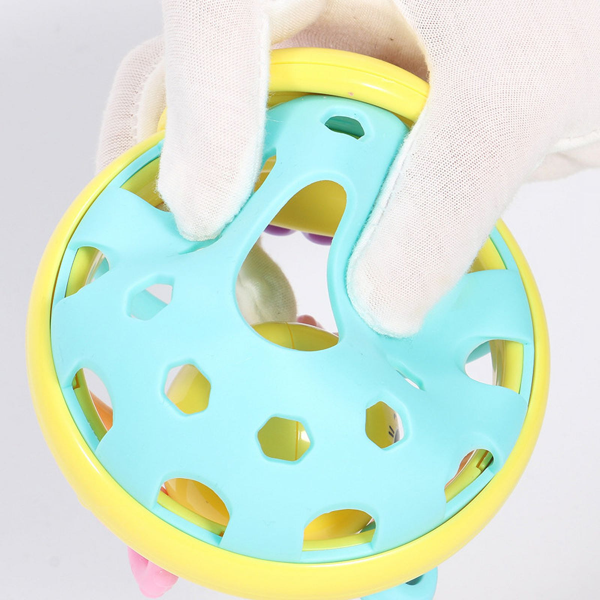 Baby Rattles Cartoon Bee Hand Rattle Bell Ball Teether Early Educational Toys C840