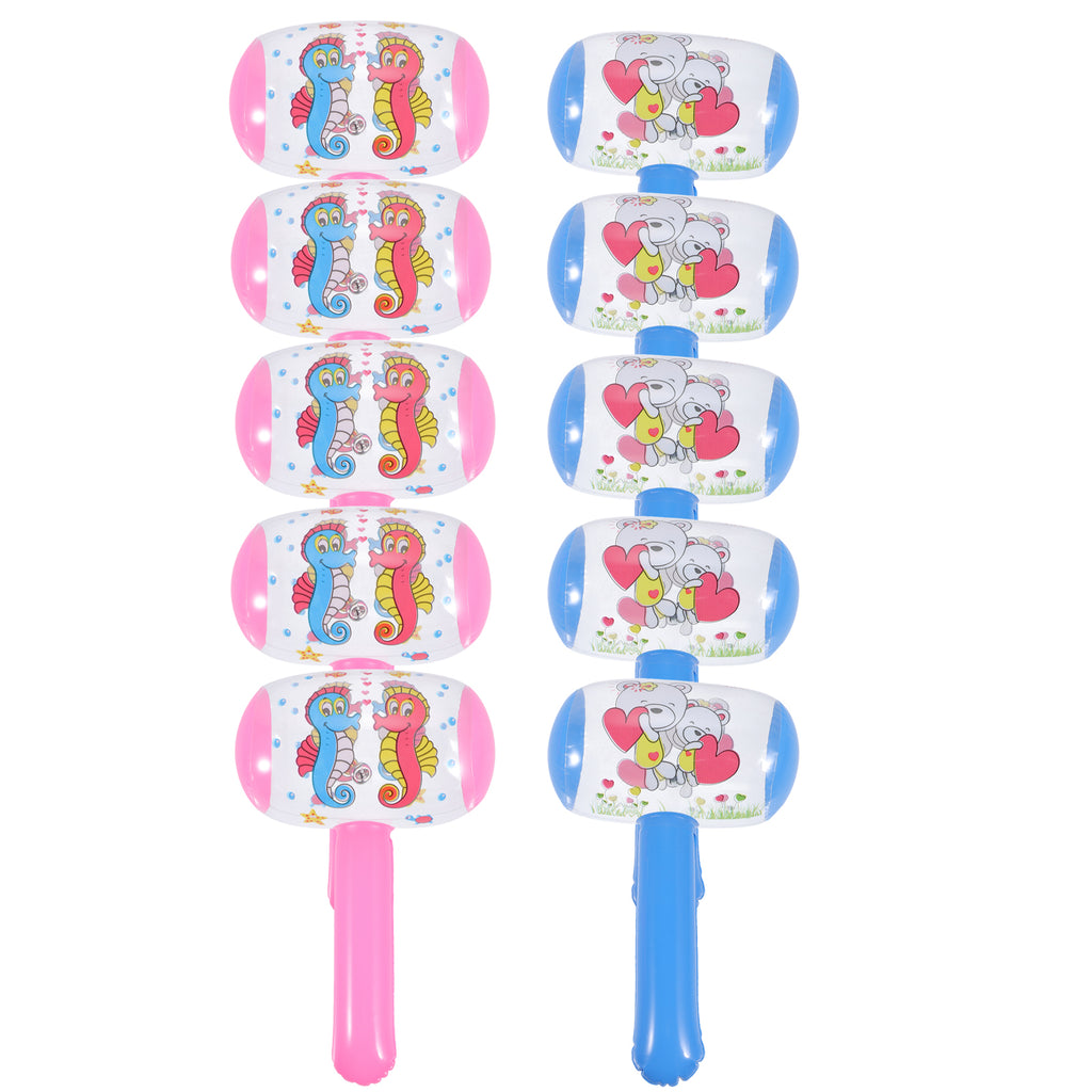 60 Pcs Inflatable Hammer Kids Toy with Bell Handle O4962