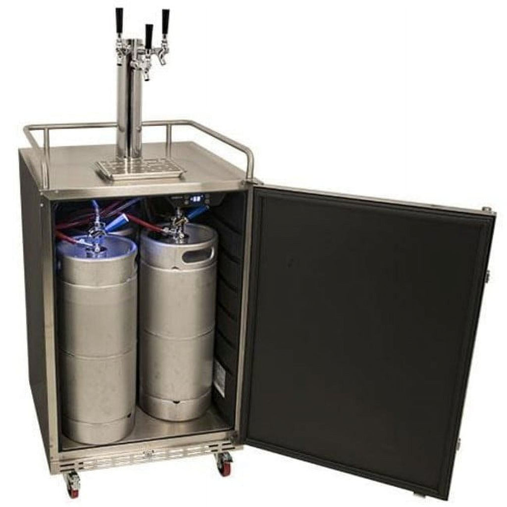 24" Triple Tap Kegerator Stainless Steel U864387