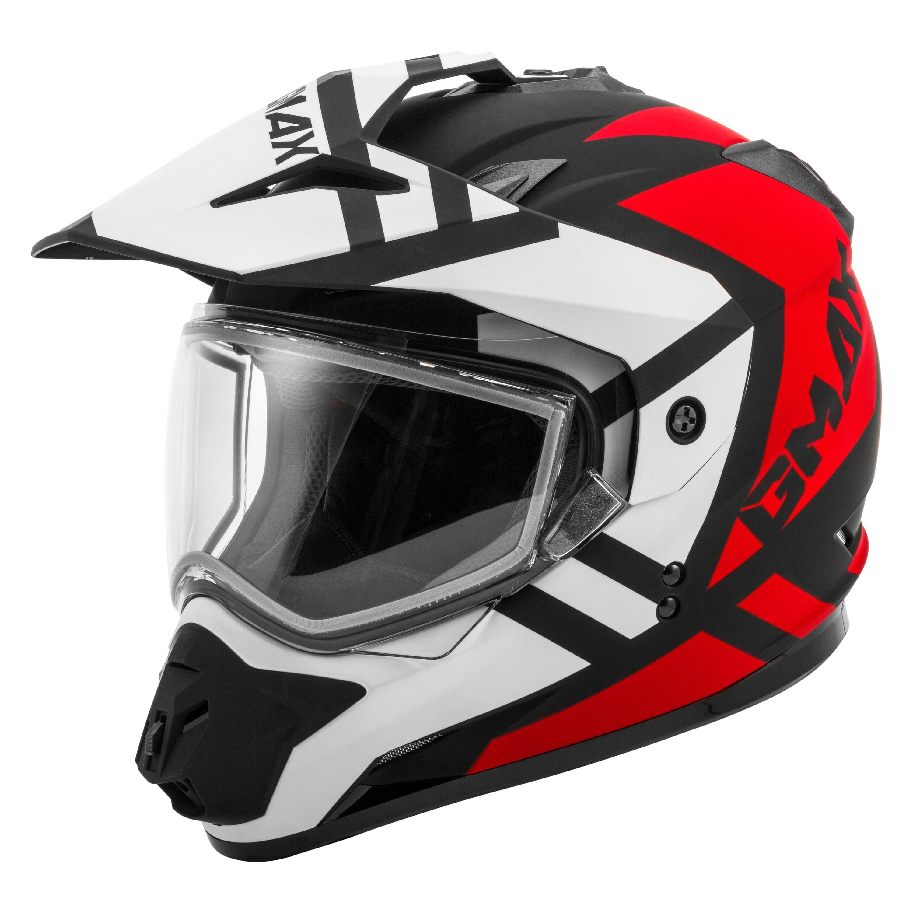 Matte Black Red White Dual-Sport Snow Helmet W836