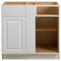 White Blind Base Corner Cabinet D92723