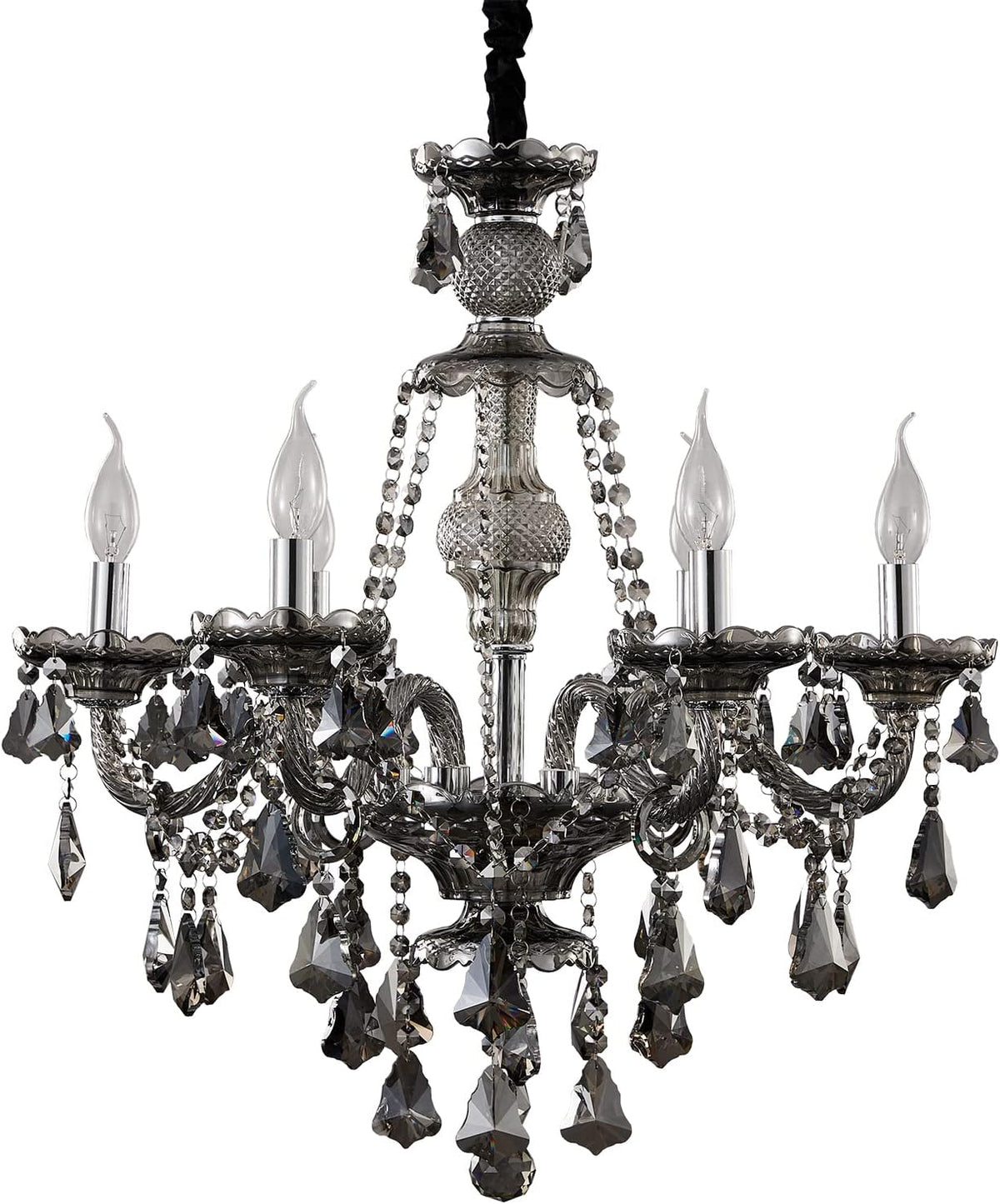 K9 Crystal Chandelier, Double Layer 9 Light Pendant Light Fixture U993