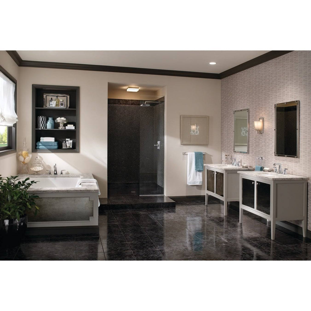 Polished Nickel Roman Tub Filler Faucet Double Handle I358