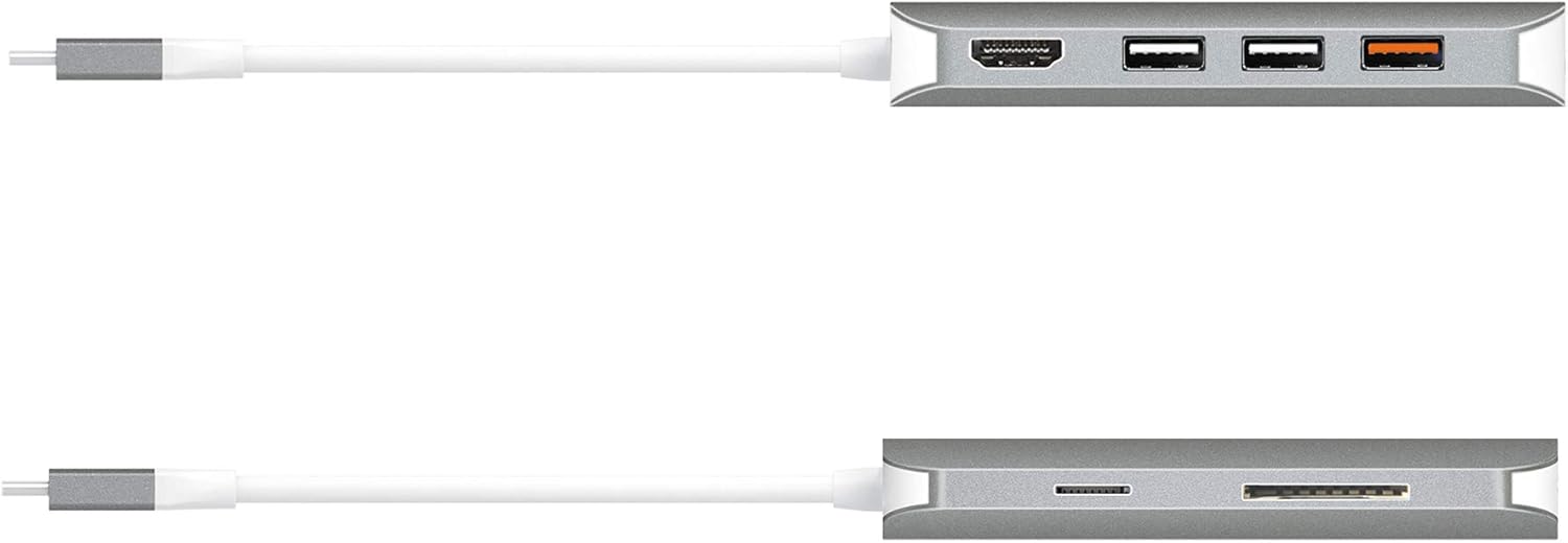 USB C Hub Adapter 10-in-1 Port Docking Station 4K HDMI, VGA, Ethernet, USB 3.0, MicroSD, SD, USB-C 3.1 + Power Delivery E359