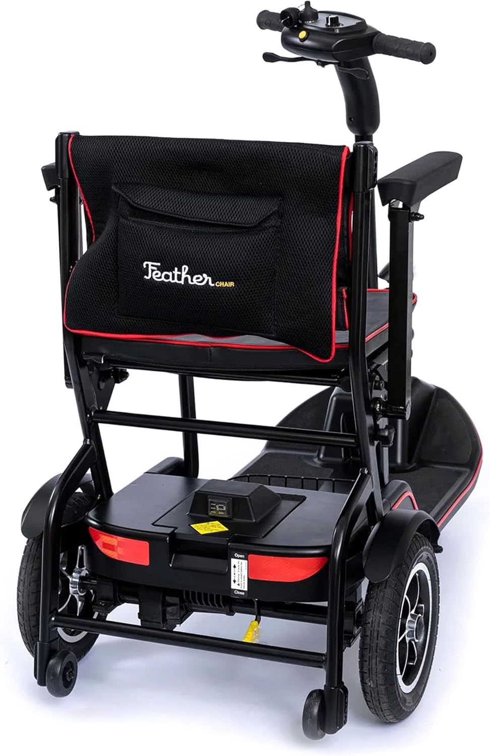 Black 4 Wheel Mobility Scooter with Arm Rests and Basket W393