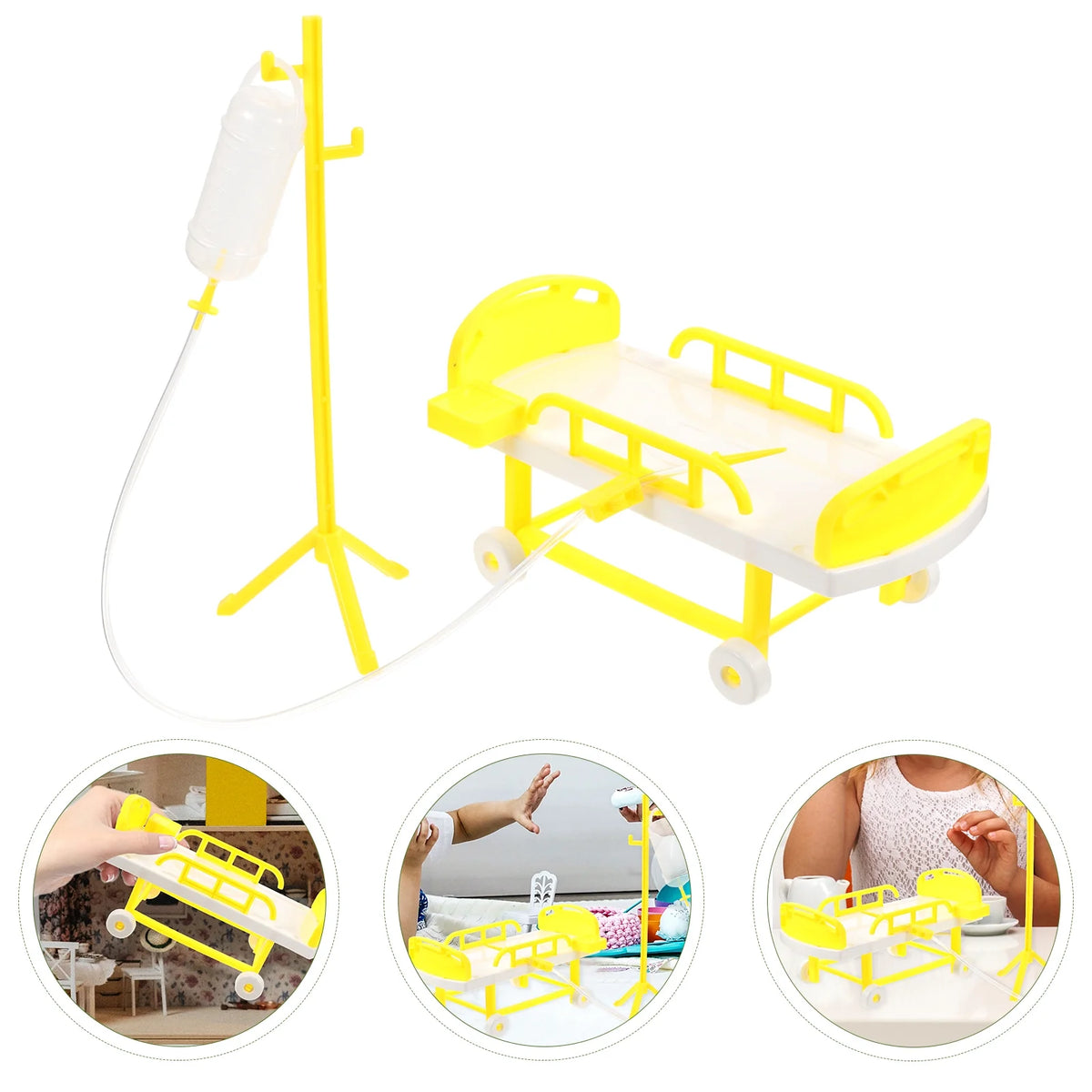 Simulated Medical Bed Children’s Toys Playing Doctor Toy Dollhouse Furniture Hospital Playing Nurse Toy Toddler U85550