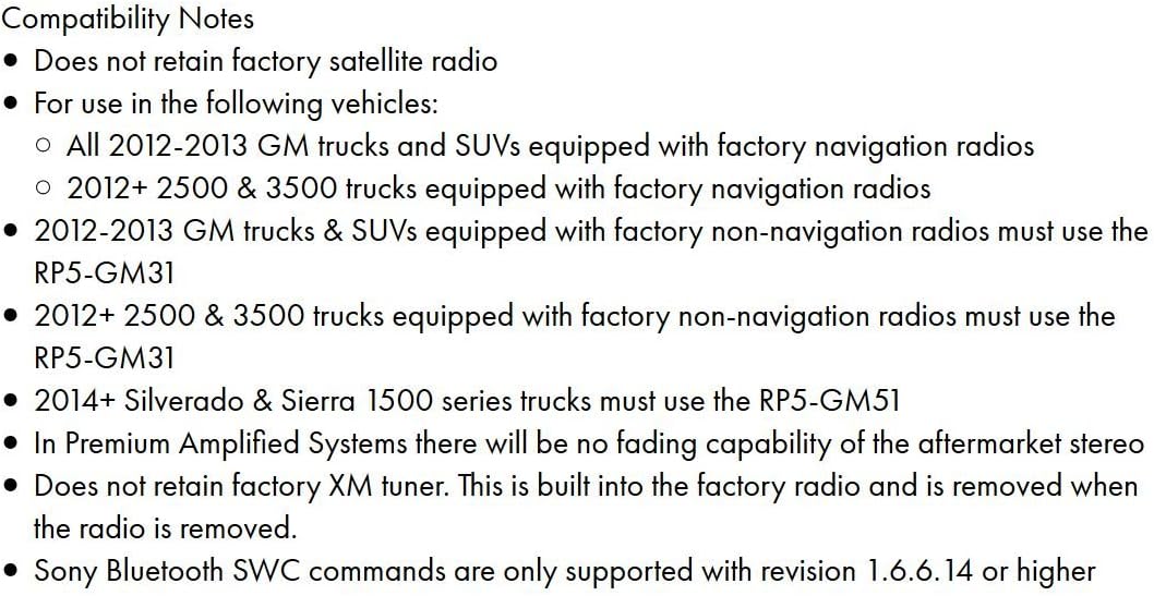 Radio Replacement Interface with Built-In OnStar Package for Select Cadillac Escalade Vehicles Z438651