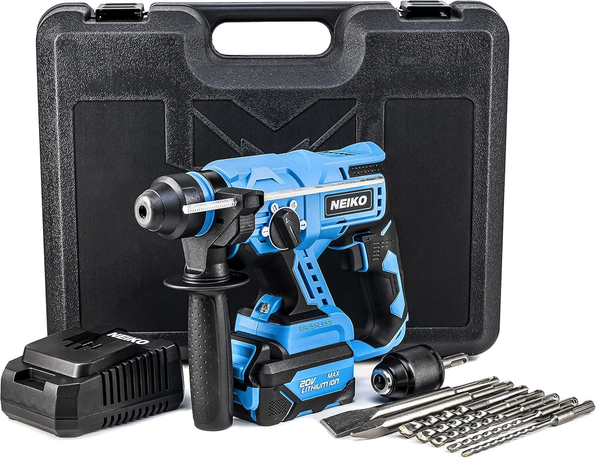 Cordless Rotary Hammer Drill with 20-Volt Li-ion Rechargeable Battery and SDS Plus Bit System S29232