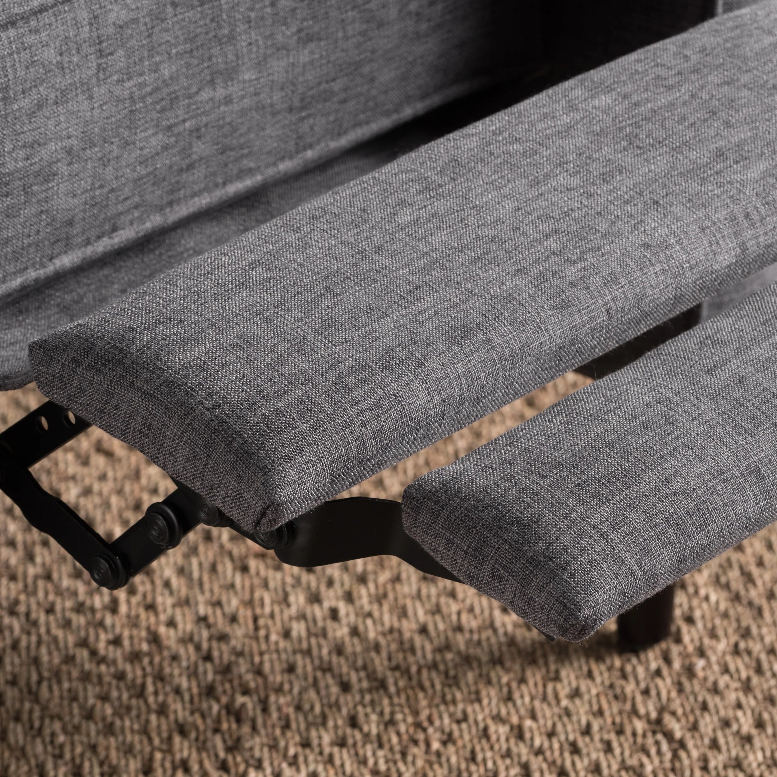 Grey Fabric Recliner W9350