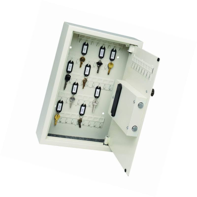 Steel Security Electronic Key Cabinet, 48-Key Capacity J345888