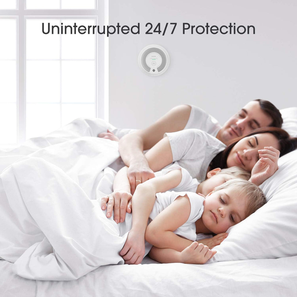 2-in-1 Smoke and Carbon Monoxide Detector Alarm, 10-Year Battery-Operated Dual Sensor, Pack of 3 X308168