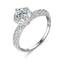 1ct VVS1 Moissanite Engagement Ring S925 Sterling Silver M9856
