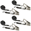 2 inch x 10 ft Stainless Steel Ratchet Strap with S-Hook R574789