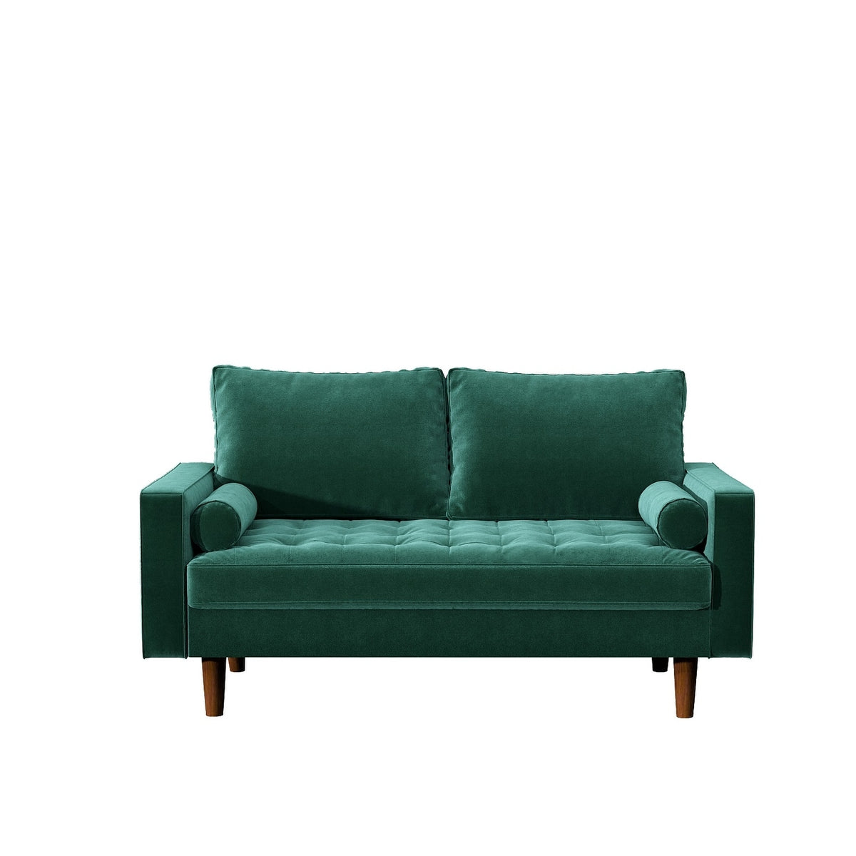 Beige Tufted Loveseat L3509