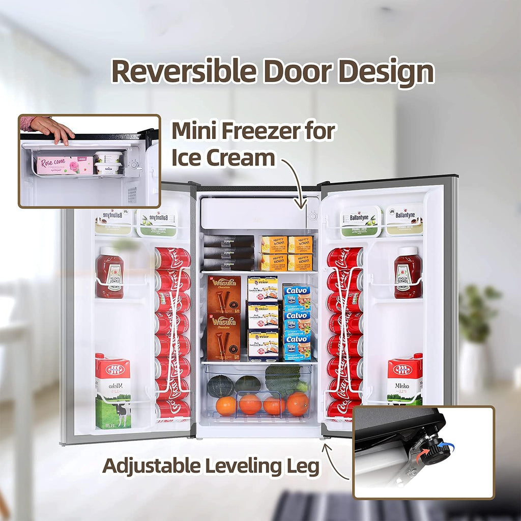 3.2 Cu.Ft Single Door Mini Fridge with Freezer N39682