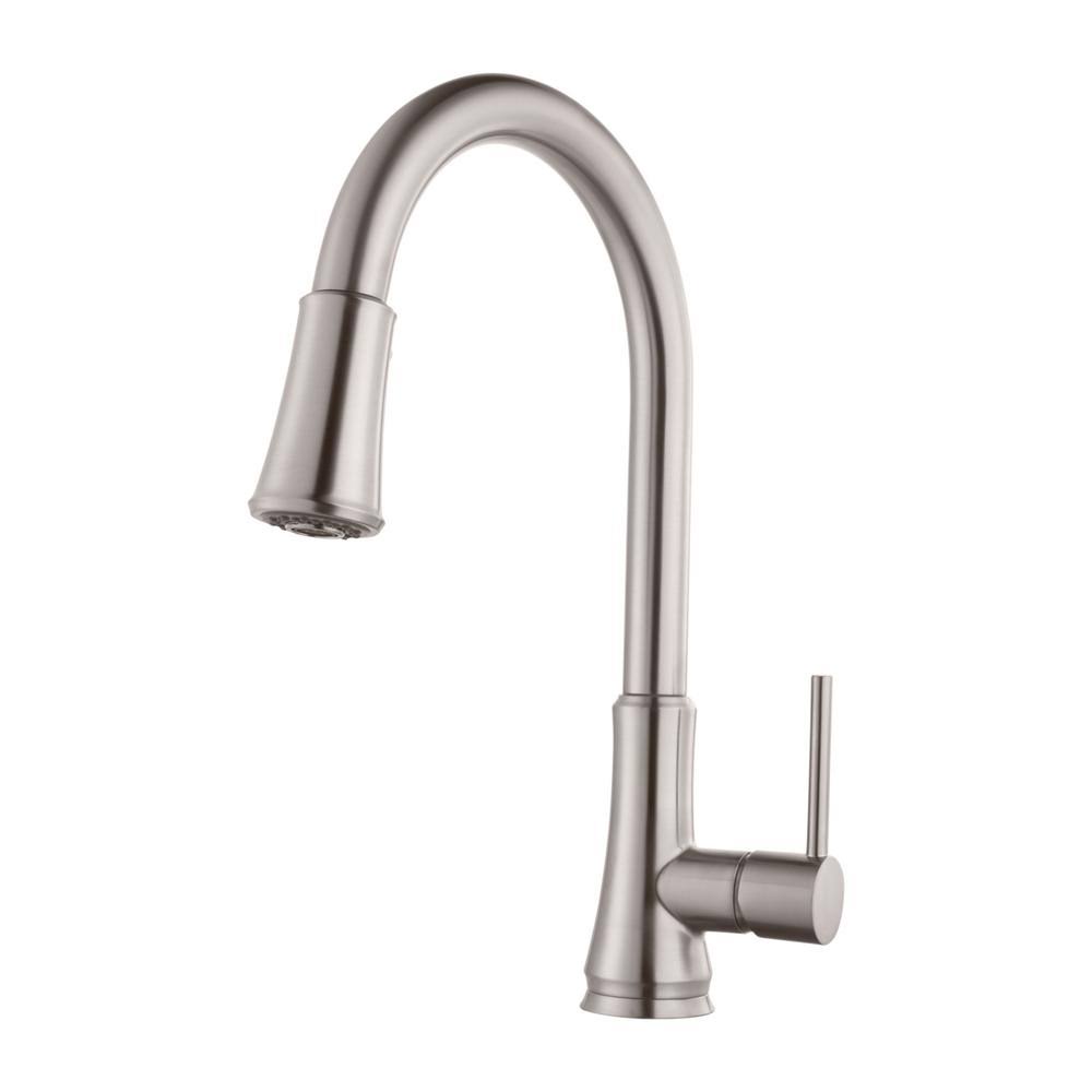 Polished Chrome Pull-Down Single Handle Kitchen Faucet U951490