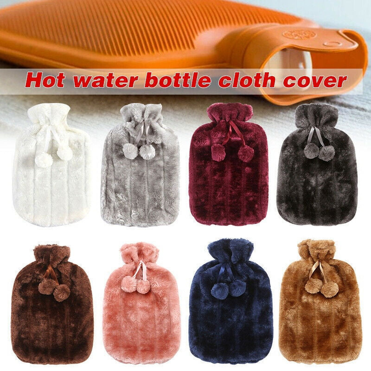 Faux Fur Hot Water Bottle Cover 2L J456