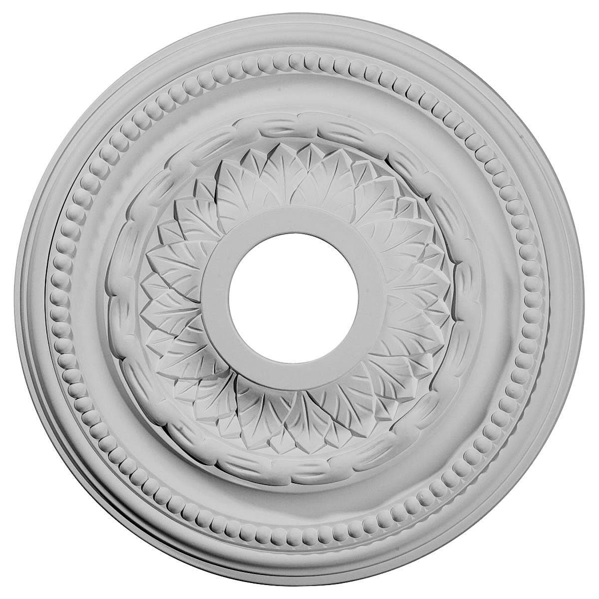 15 3/4x22OD x 3 1/4x22ID x 1x22P Hand-Painted Gold Ceiling Medallion E605