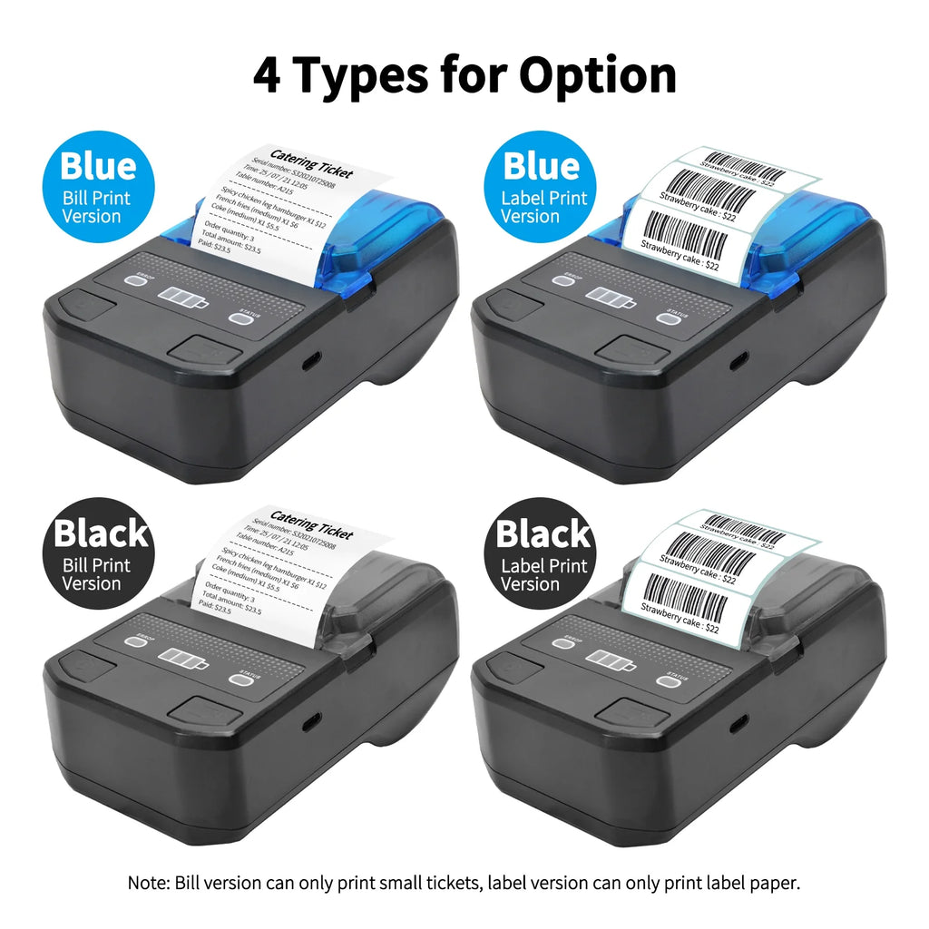 Thermal Receipt Printer with Battery Support ESC/POS Portable 58mm Wireless BT Z320