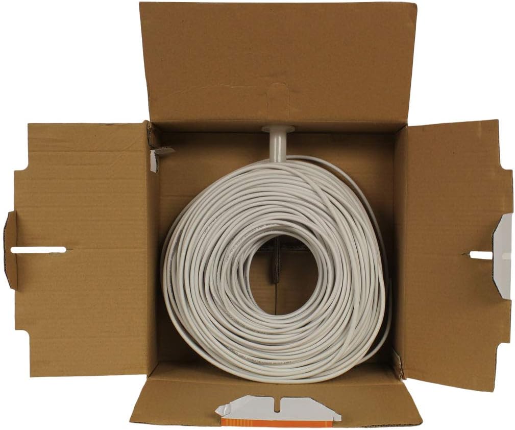 500ft CL2 12/2 AWG 2 Conductor Bulk White Speaker Cable Wire Z37657
