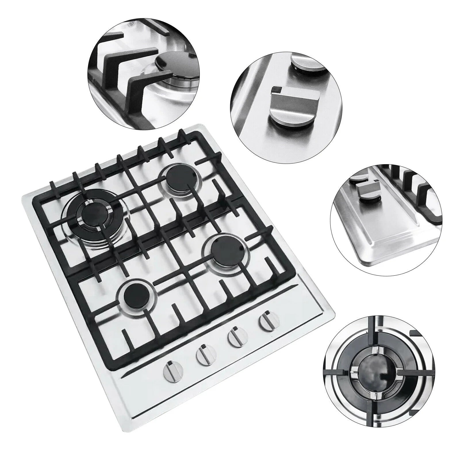23" 4 Burners Gas Cooktop Built-in LPG NG Gas Hob L2196