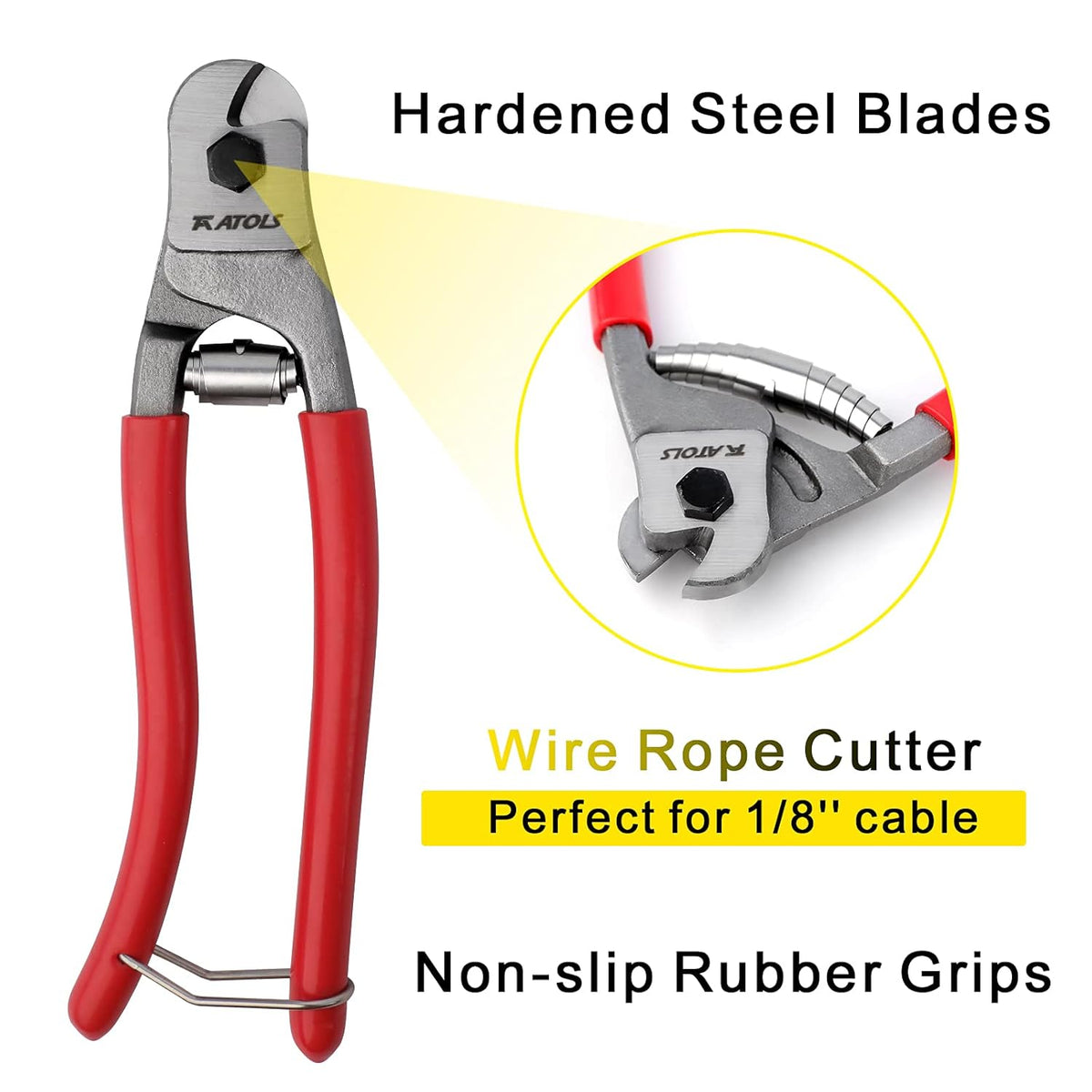 1/8 T316 Stainless Steel Cable with Cutter, 500FT Wire Rope, 7x7 Strands F332270