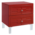 Glossy Red Contemporary End Table Z79737
