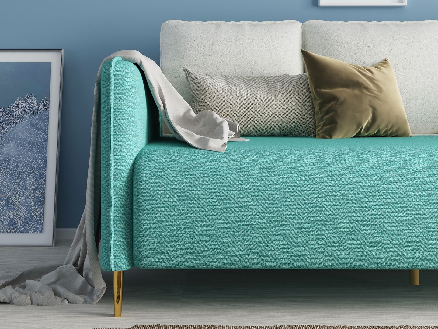 Transitional Futon Sofa with Metal Legs B88550
