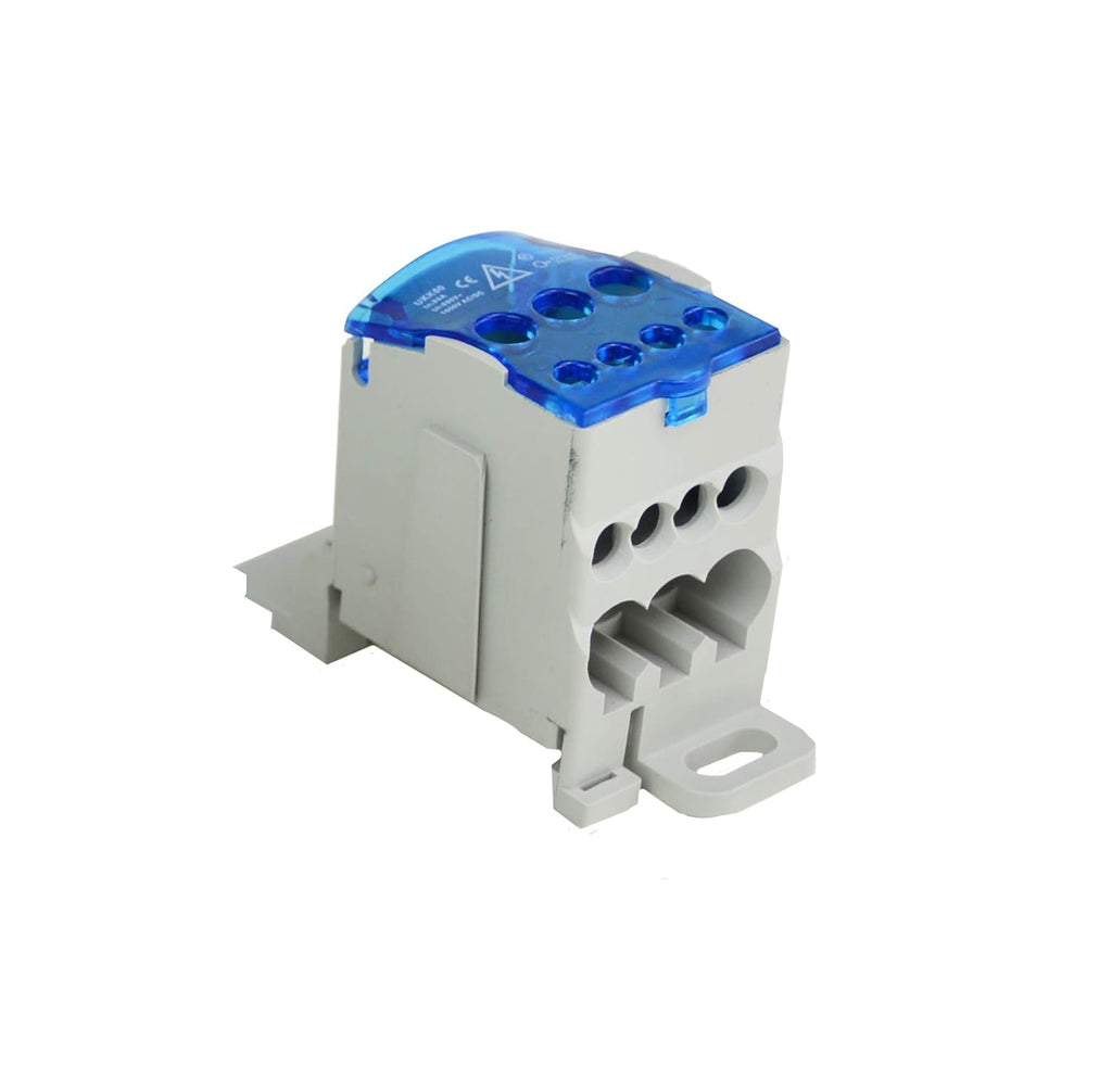 6 Positions Screw Terminal Strip Blocks with Cover Din Rail Terminal Block 80A Pack of 2 H343