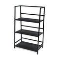 Black 3 Tier Folding Etagere Bookcase Z59407