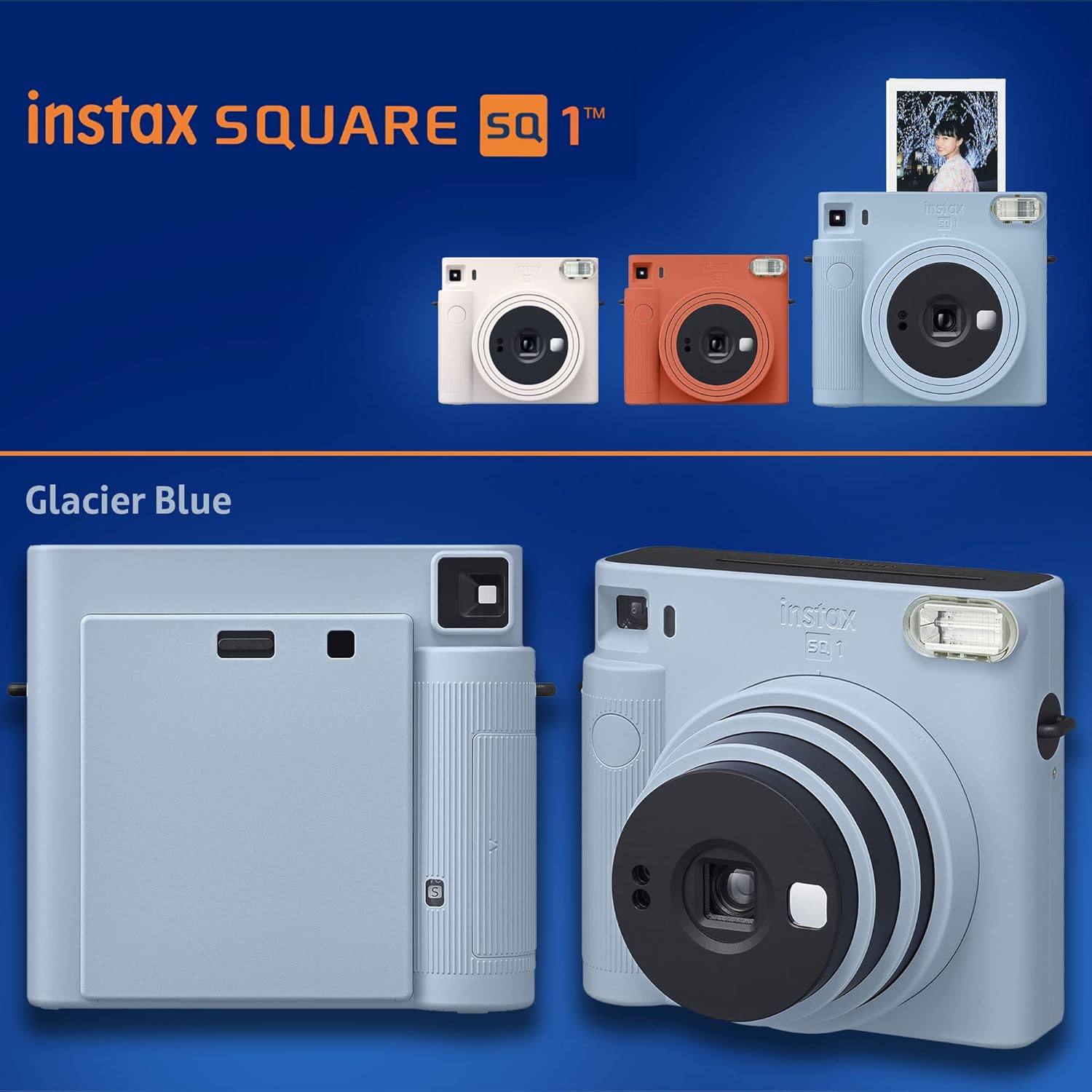Terracotta Orange Instant Camera + Instant Film + Accessory Bundle A5777