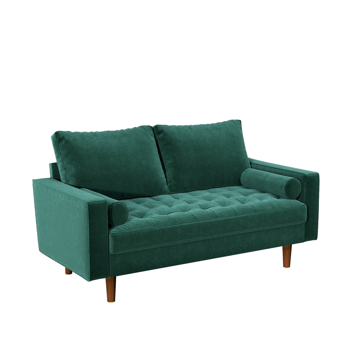 Beige Tufted Loveseat L3509